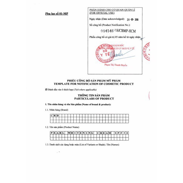 Kem tri tang nhang kem face ngọc trai CRD | BigBuy360 - bigbuy360.vn