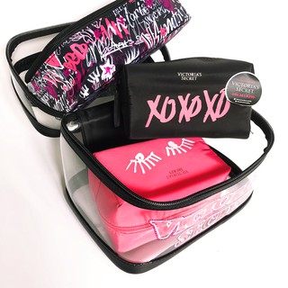 Bộ 4 túi mỹ phẩm hoạ tiết Graffiti cá tính (157) - Hàng nhập Pink, Victoria's Secret USA