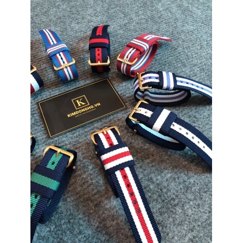 Dây Đồng Hồ Vải Dù NATO Sọc Thời Trang Cao Cấp