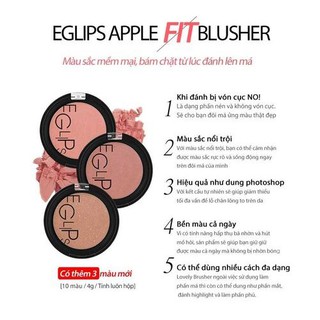 Phấn má dạng nén Eglips Apple Fit Blusher - 06 Highlighter 4g