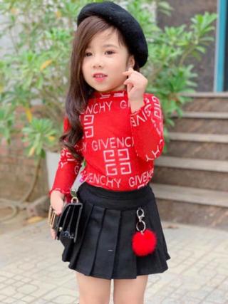 Set áo chân váy quả bông