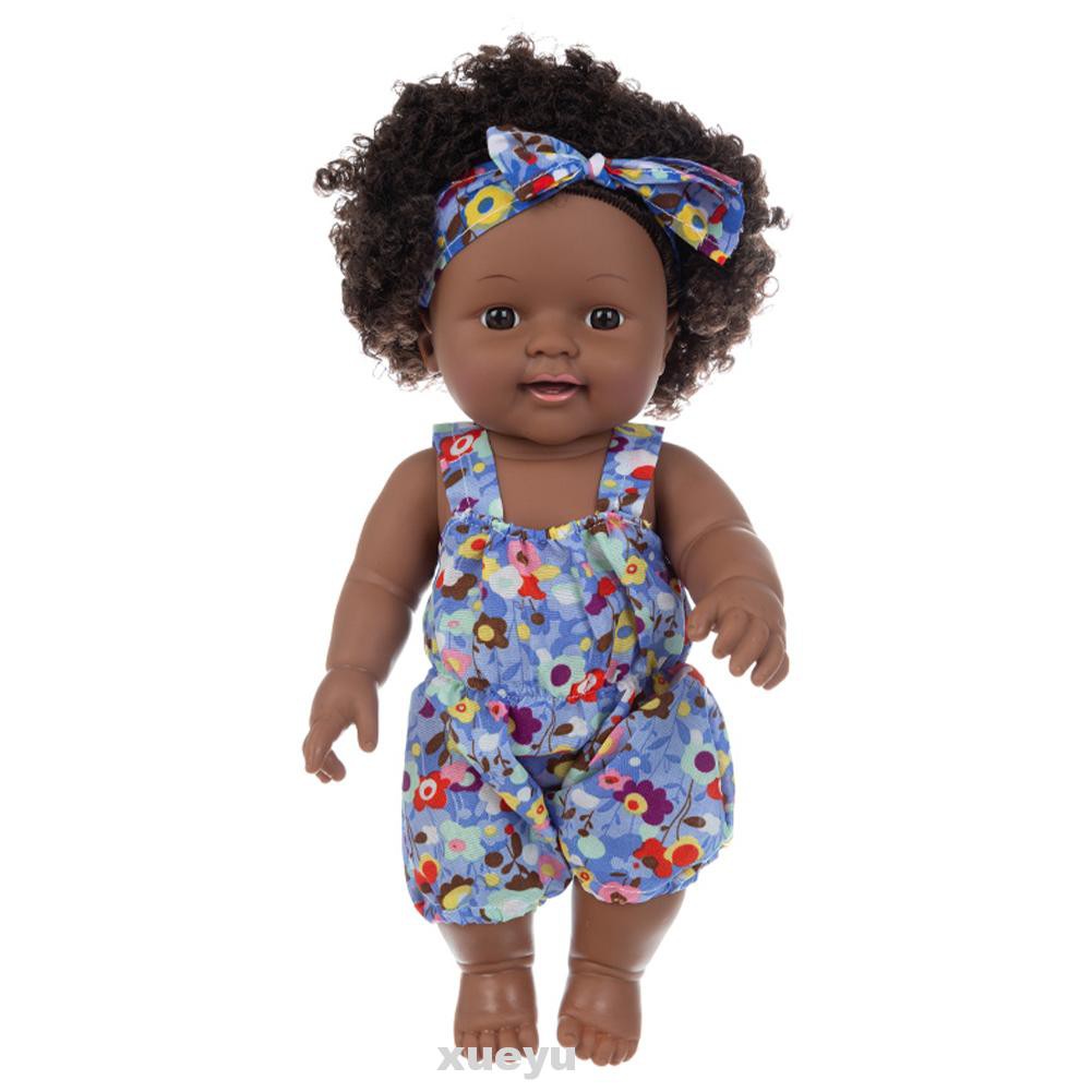 12inch Toys Lifelike Fun Birthday Gift Play With Clothes African American Black Girl Doll