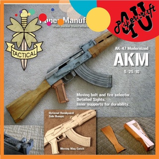 Mô hình giấy 3D , đồ chơi lắp ráp mô hình giấy AKM tỉ lệ 1:1