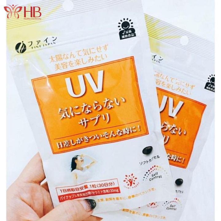 Viên Uống UV Care Plus hỗ trợ chống Nắng Fine Japan Nhật Bản túi 30 viên