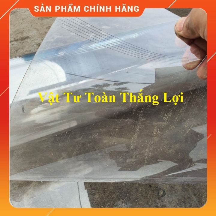 (Khổ cao 1,22 M x 8dem ) Tấm tôn nhựa Poly lấy ánh sáng màu TRONG SUỐT che nắng mưa