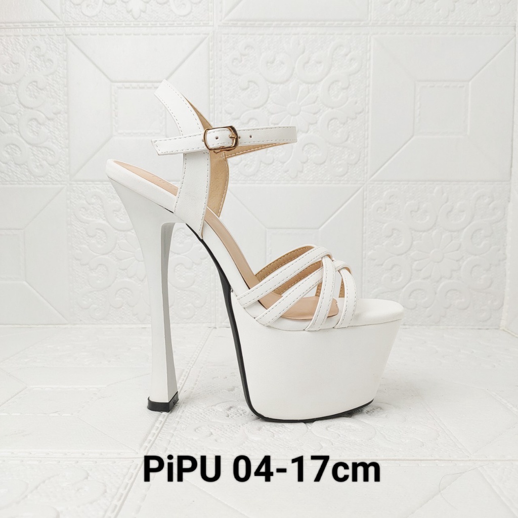Giày cao gót đế đúp 17cm, sandal cao gót thời trang, hoa hậu catwalk,giày cưới,sự kiện pipu 04-17cm