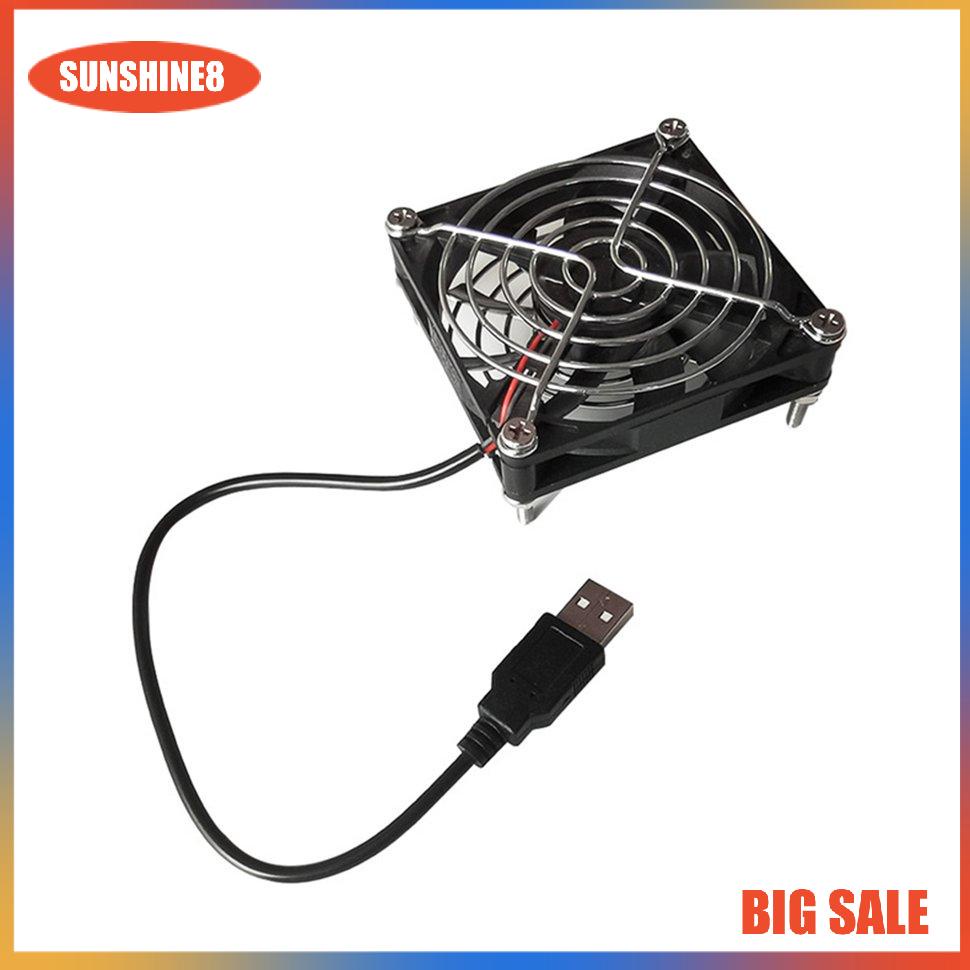 【SUN】Bộ định tuyến USB 5V Quạt làm mát Tự làm TV Box Ball Sleeve Cooler với lưới bảo vệ