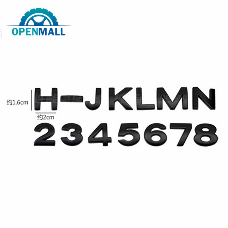 Nhãn dán kim loại trang trí xe hơi chữ cái A-Z &amp; 0-9