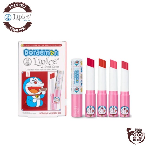 [LipIce Sheer Color Special Edition] Son Dưỡng Môi Có Màu LipIce Doraemon Sheer Color 2.4g