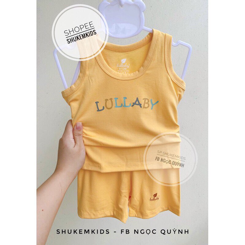 Bộ Sát Nách Lullaby Vải Quả Peptit Cotton Cao Cấp Bé Trai Bé Gái Mã LULSN