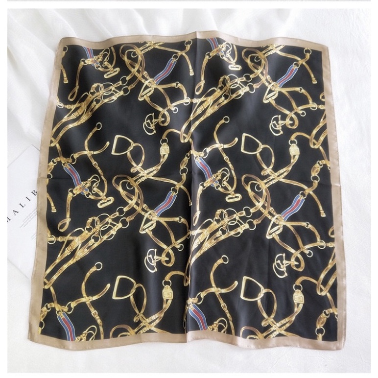 Khăn turban lụa vuông choàng cổ bandana cột áo yếm size 70cm - Maben