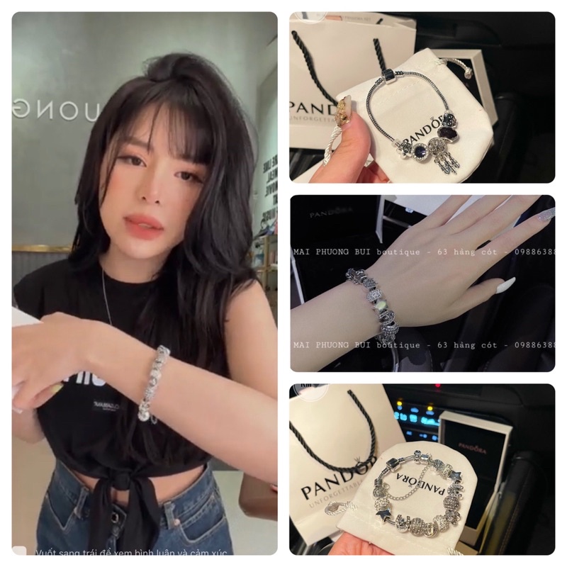 Vòng tay pandora, mai phương bùi, full charm pha lê nhiều màu , Phụ kiện lắc tay Hari korea accessoriea | BigBuy360 - bigbuy360.vn