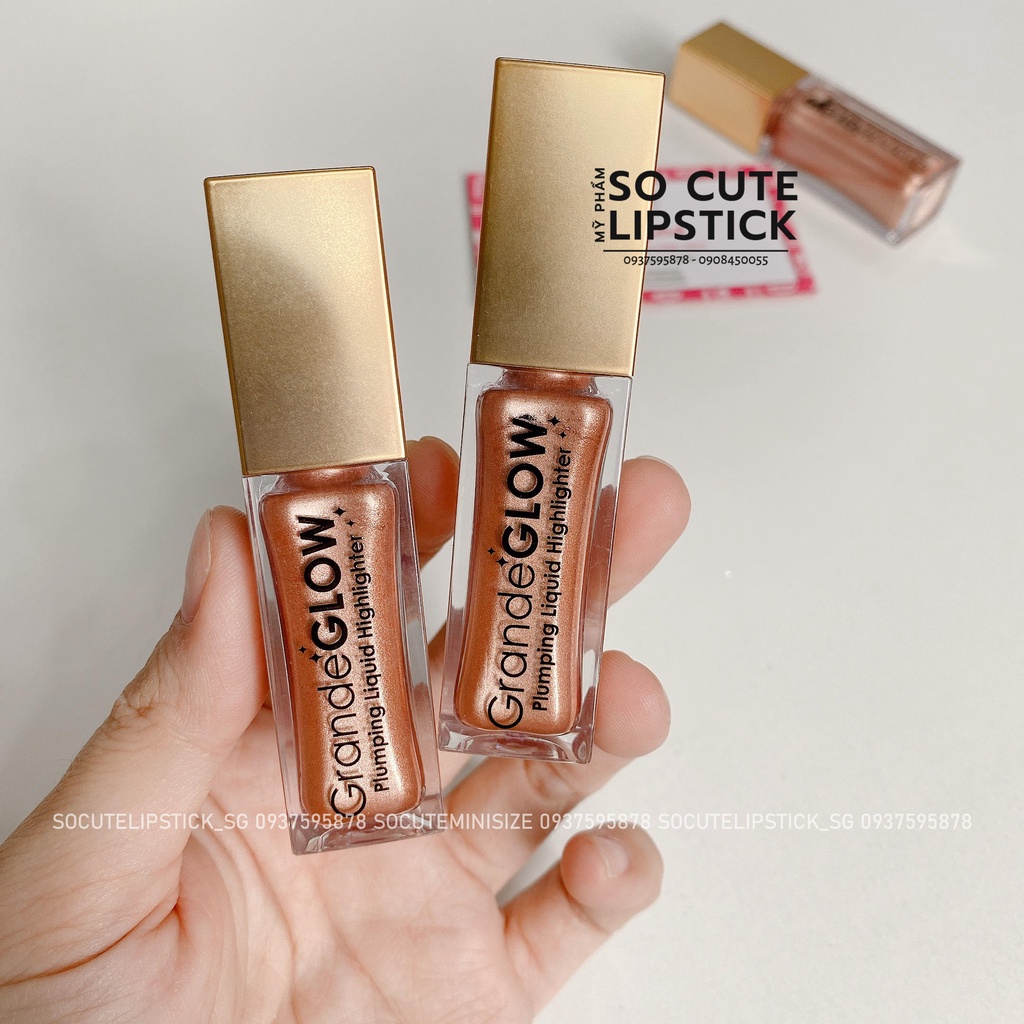 Bắt sáng trang điểm dạng lỏng GrandeGLOW Plumping Liquid Highlighter màu Glided Rose