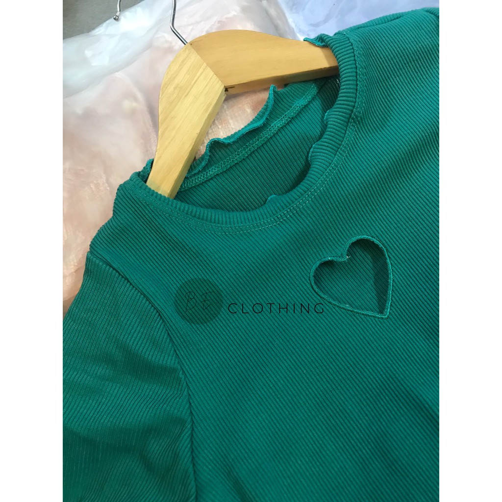 Áo khoét tim croptop (nhiều màu)