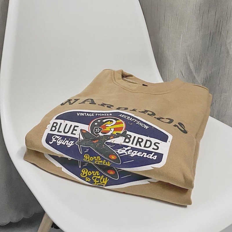 Áo sweater nỉ tay dài Warbirds unisex | BigBuy360 - bigbuy360.vn