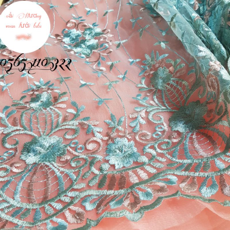 1Met Ren Lưới Thêu Cao Cấp