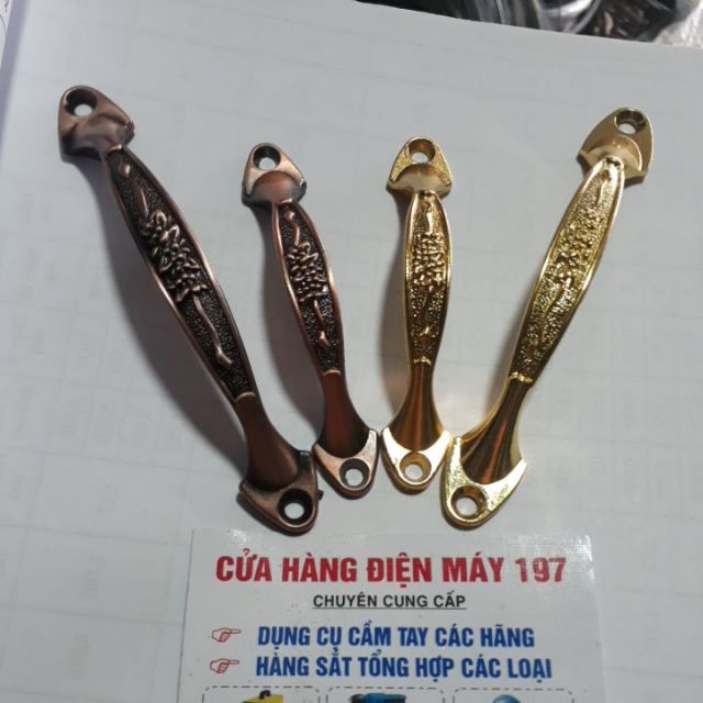 Tay Co Tay Nắm Cửa Tủ Giả Cổ màu đồng nâu, mạ vàng ( tặng kèm vít)