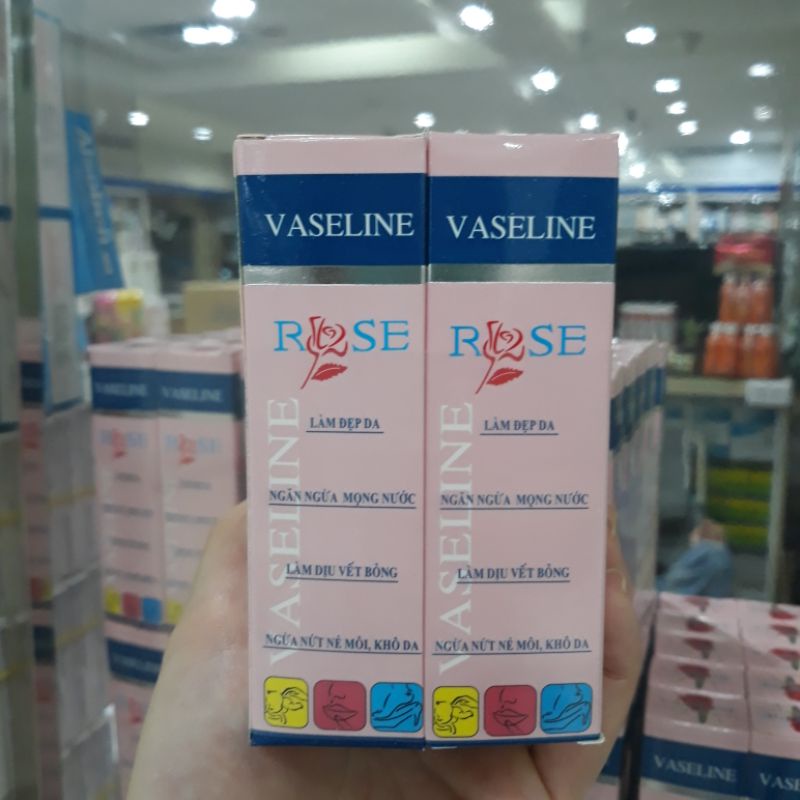 Vaseline Rose - Sáp vaselin hoa hồng dưỡng môi, ngăn nẻ môi, khô môi, da làm đẹp da,
