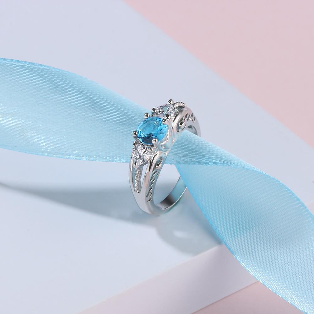 Nhẫn Phong Cách Cổ Điển YVE Aquamarine|Trang Sức Bằng Bạc Sterling