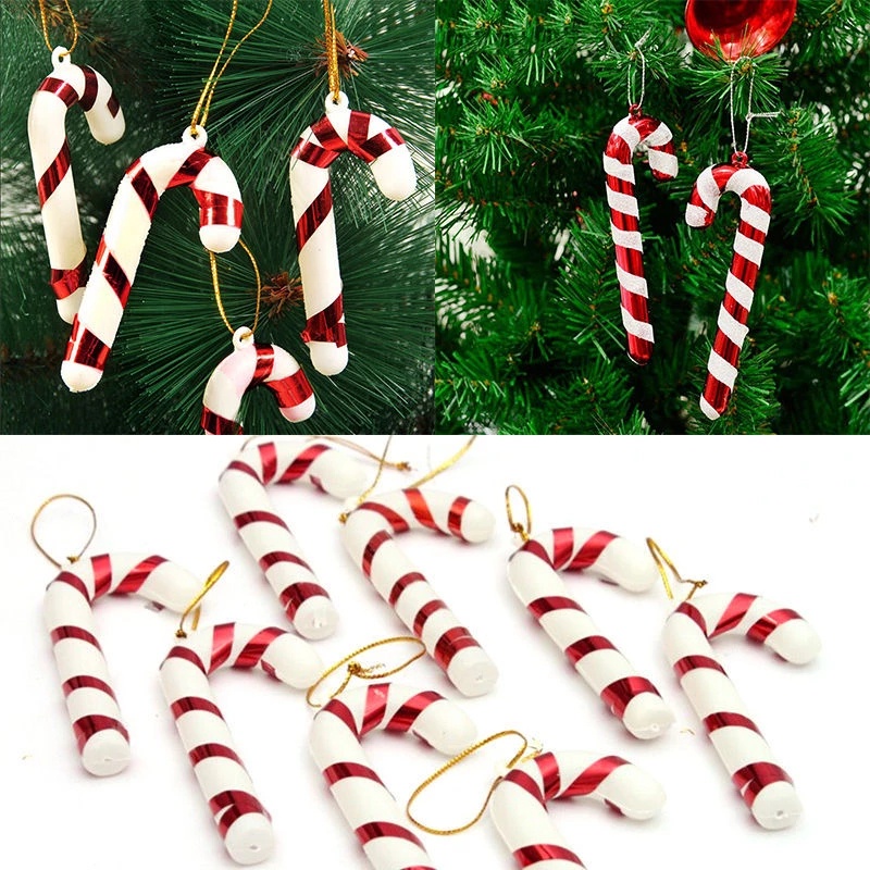 Túi 6 cây kẹo dễ thương trang trí cây thông noel màu sắc phong cách ngọt ngào