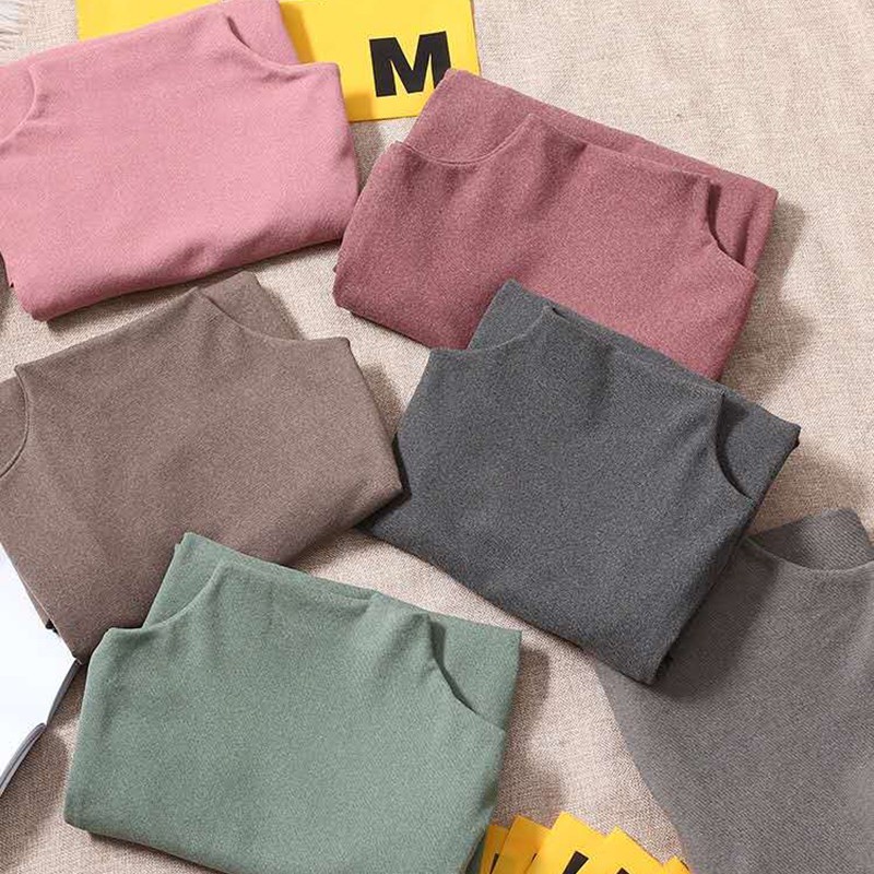 Áo Giữ Nhiệt Nữ FREESHIPÁo Len Lót Lông Cổ Lọ Xuất Nhật MoTie - Mutie ( Túi Zip )