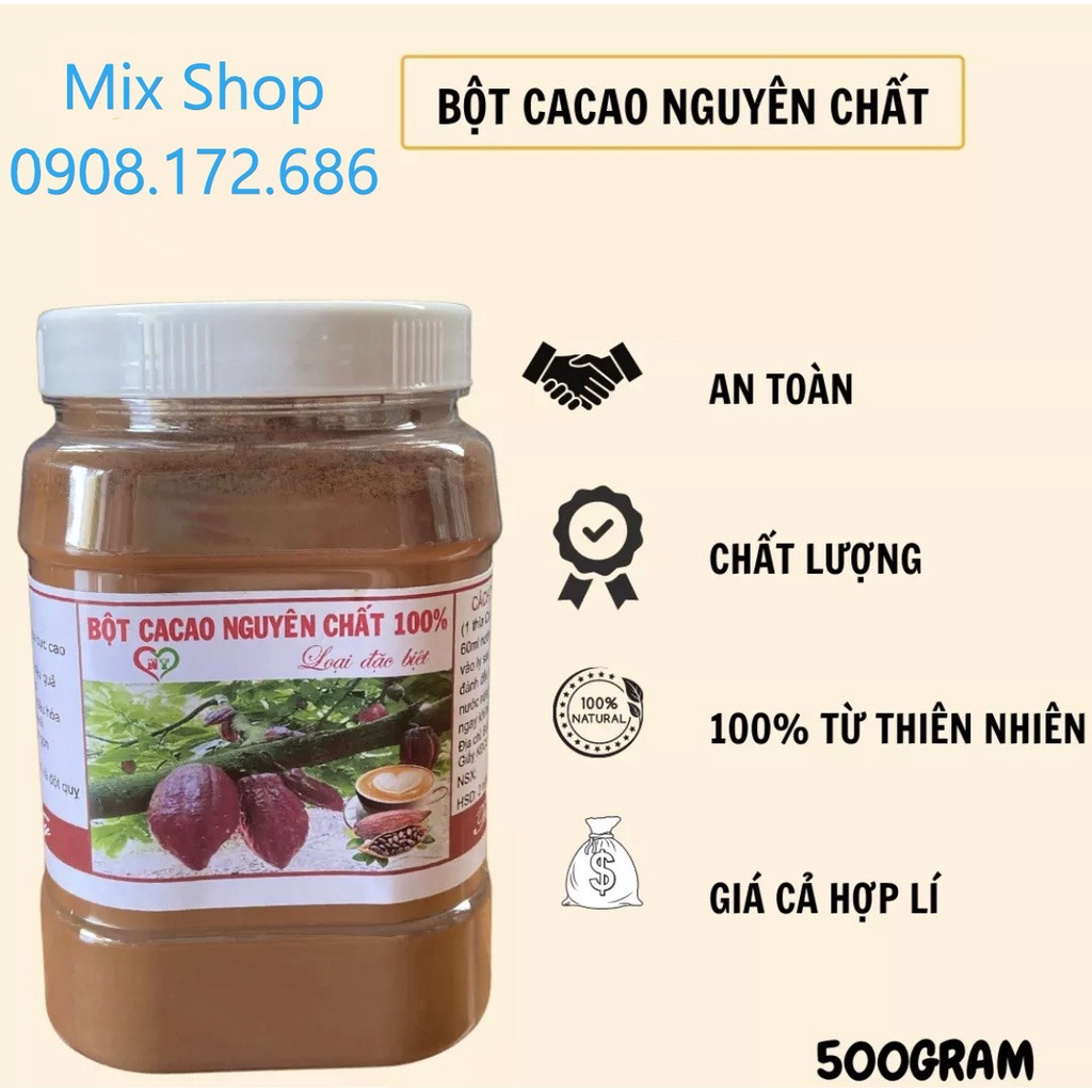 Bột Cacao Nguyên Chất Daklak - 500g
