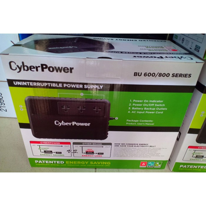 Bộ lưu điện UPS CyberPower BU600E 600VA 360W -