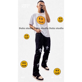 [FreeShip] Áo Phông Hình Mặt Cười Drew Kiểu Dáng Size Châu Âu