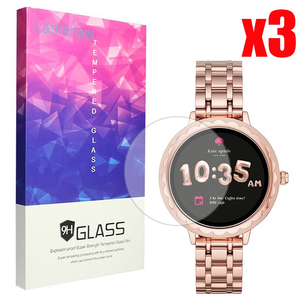 Puccy 3 Pack Screen Protector Film, compatible with Lamshaw Kate Spade Scallop KST2006 smart watch TPU Guard （ Not Tempered Glass Protectors ） (new version)