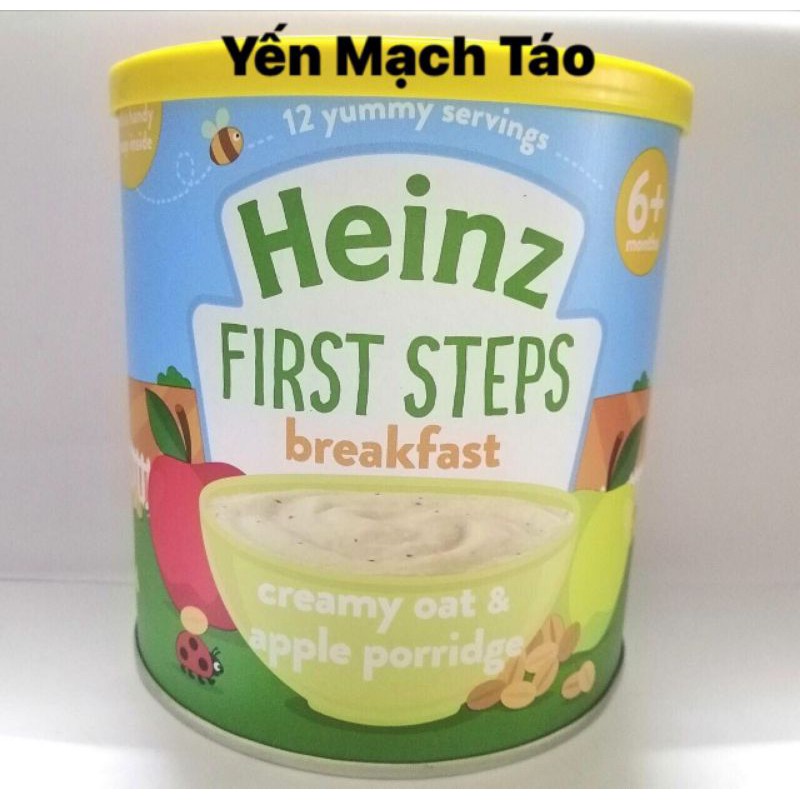 Bột Ăn Dặm Heinz Dạng Lon 240g Việt Quất - chuối - Táo - Đào Mơ - Mì ý - Bắp Ngọt