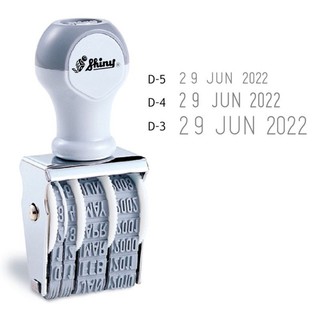Dấu ngày tháng năm Tiếng Anh xoay chỉnh Shiny D5 (3mm), D4 (4mm), D3 (5mm)
