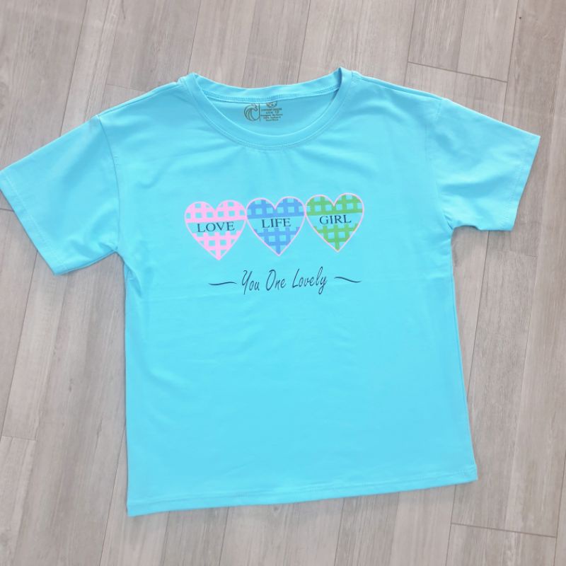 {20-33kg} Áo phông cộc tay bé gái size đại chất cotton sài gòn mịn mát (form rộng ngang)