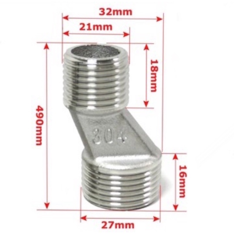 Cặp chân quỳ chữ Z để gắn vào củ sen nóng lạnh dẫn nước từ ống nước âm tường đến củ sen inox 304 không han gỉ