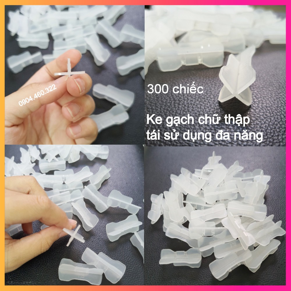 1Kg Ke Chữ Thập Tái Sử Dụng Có Từ 670 - 1000 Cái, Ke Được Góc Ba, Góc Tư, Căn Đường Ron Gạch