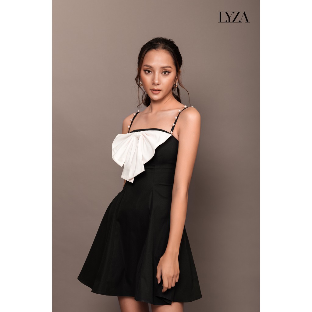 LYZA - Đầm Nơ Đen Đính Ngọc