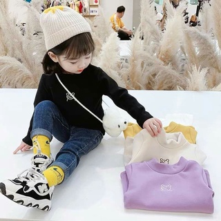 Áo giữ nhiệt cổ 3 phân chất cotton len cho bé 8-18kg