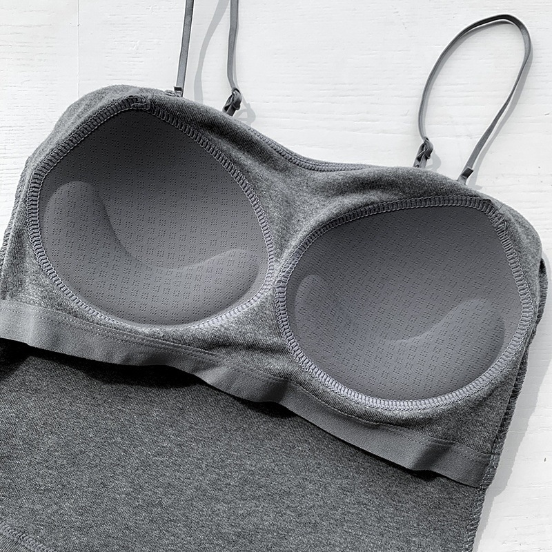 Áo 2 Dây Cotton Điều Chỉnh Đệm Ngực Tôn Dáng Nhẹ Nhàng Sexy 2D16