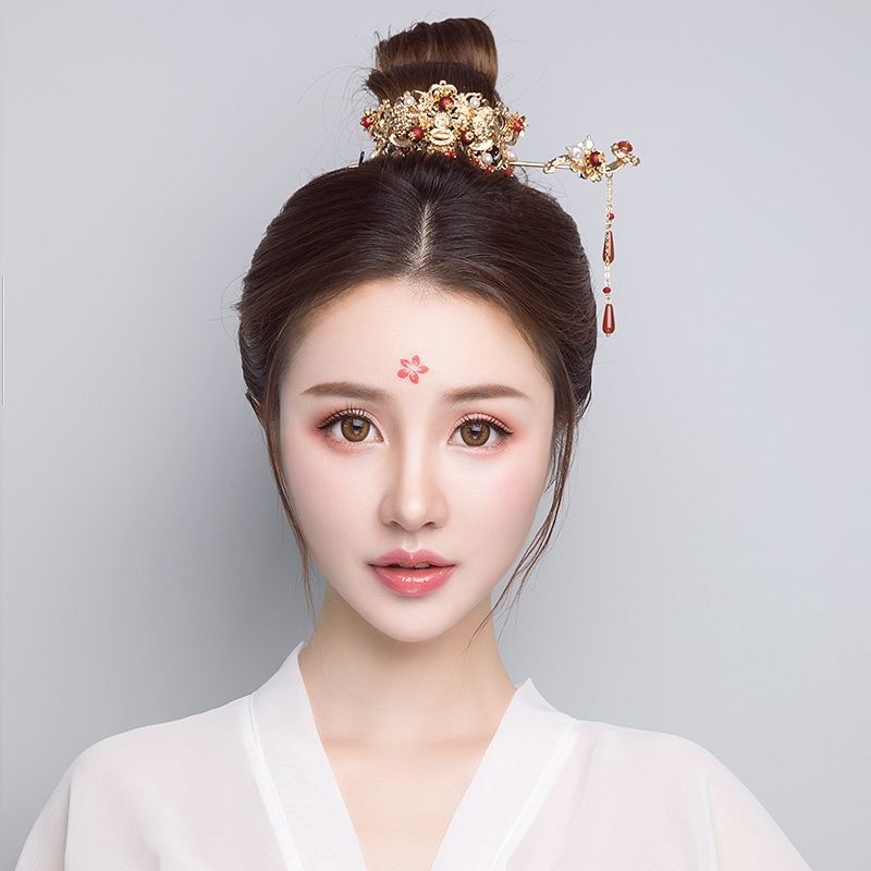 Bộ Kẹp Tóc Phối Tua Rua Kiểu Cổ Điển Phối Cùng Hán Phục Xinh Xắn