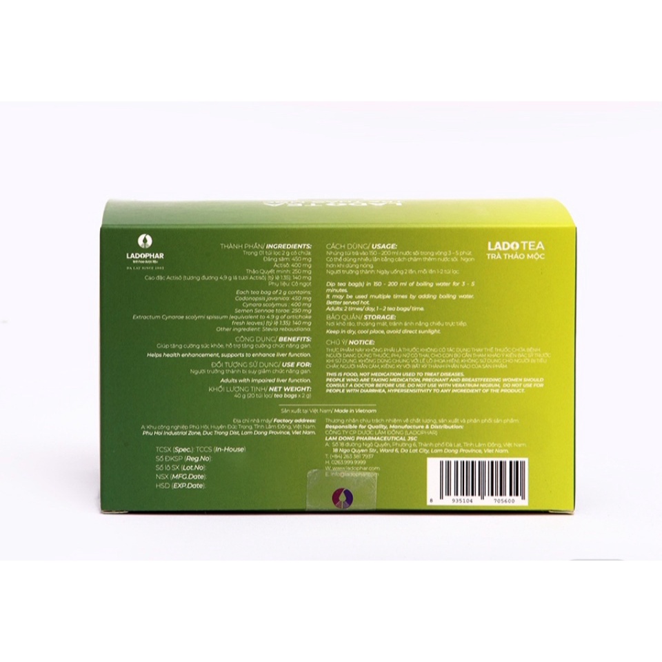 Trà Actiso + Thảo Mộc Giúp ăn ngon ngủ ngon