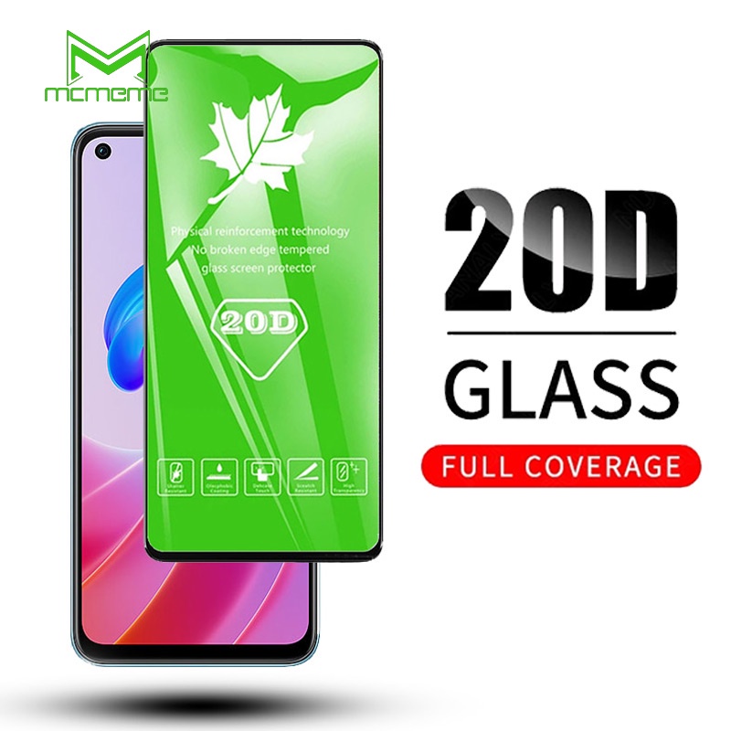 Kính cường lực 20D toàn diện cho OPPO A76 A96 A16k A95 A57 A55 A16 A94 A74 A77 A54 A5s A3s A5 A9 2020 A53 A91 A92 A72 A52 A93 A15 A12 A1K F5 F7 F9 F11 Pro