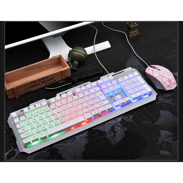 Bàn phím giả cơ và chuột máy tính T20 màu ĐEN,TRẮNG dành cho gaming, văn phòng, laptop, bởi sự hiện đại và chất lượng