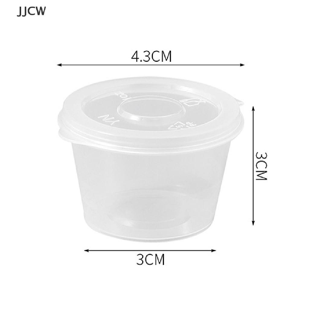 Set 50 Hộp Nhựa Đựng Nước Sốt chén đựng sốt, caramen, nước chấm 25ML Có Nắp Đậy Tiện Dụng