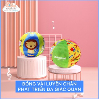 Bóng vải luyện chân Montessori có lục lạc phát triển đa giác quan cho bé từ 3 tháng