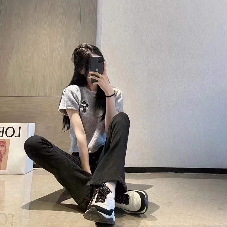 Áo Thun Ngắn Tay Họa Tiết Chữ Thập Thời Trang Cho Nam
