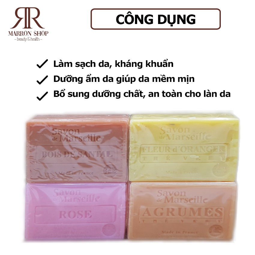 Xà phòng thủ công hữu cơ Savon de Marseille 100gr