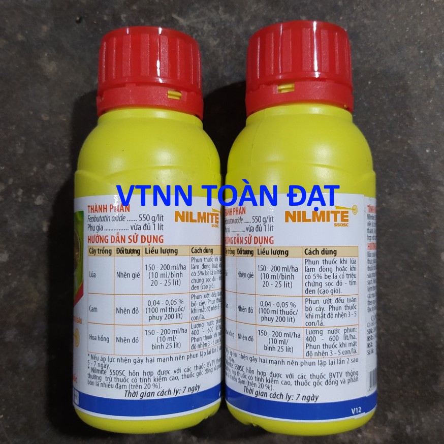 Chế Phẩm NILMITE 550sc Chai 100ml Đặc Trị Nhện Đỏ Trên Hoa Hồng và các loại cây trồng