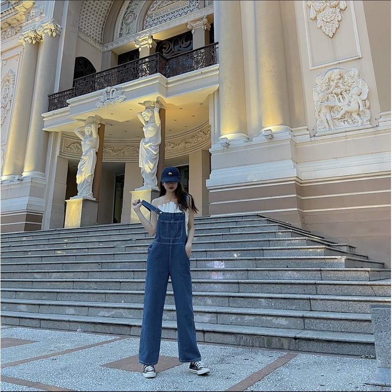 Yếm quần jeans dài mã 1816
