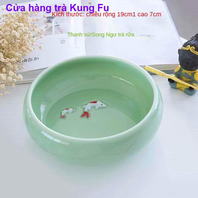 Ice Crack Large Tea Basin bút rửa bát nước trà Kung Fu Bộ không phù hợp thủy canh chậu hoa gốm sứ bán buôn