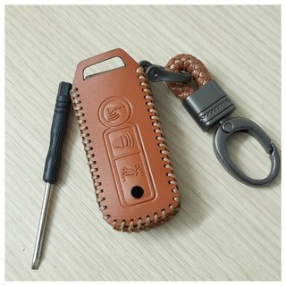 combo móc khóa, bao da điều khiển smartkey xe máy ( 2 nút, 3 nút , ya, honda )