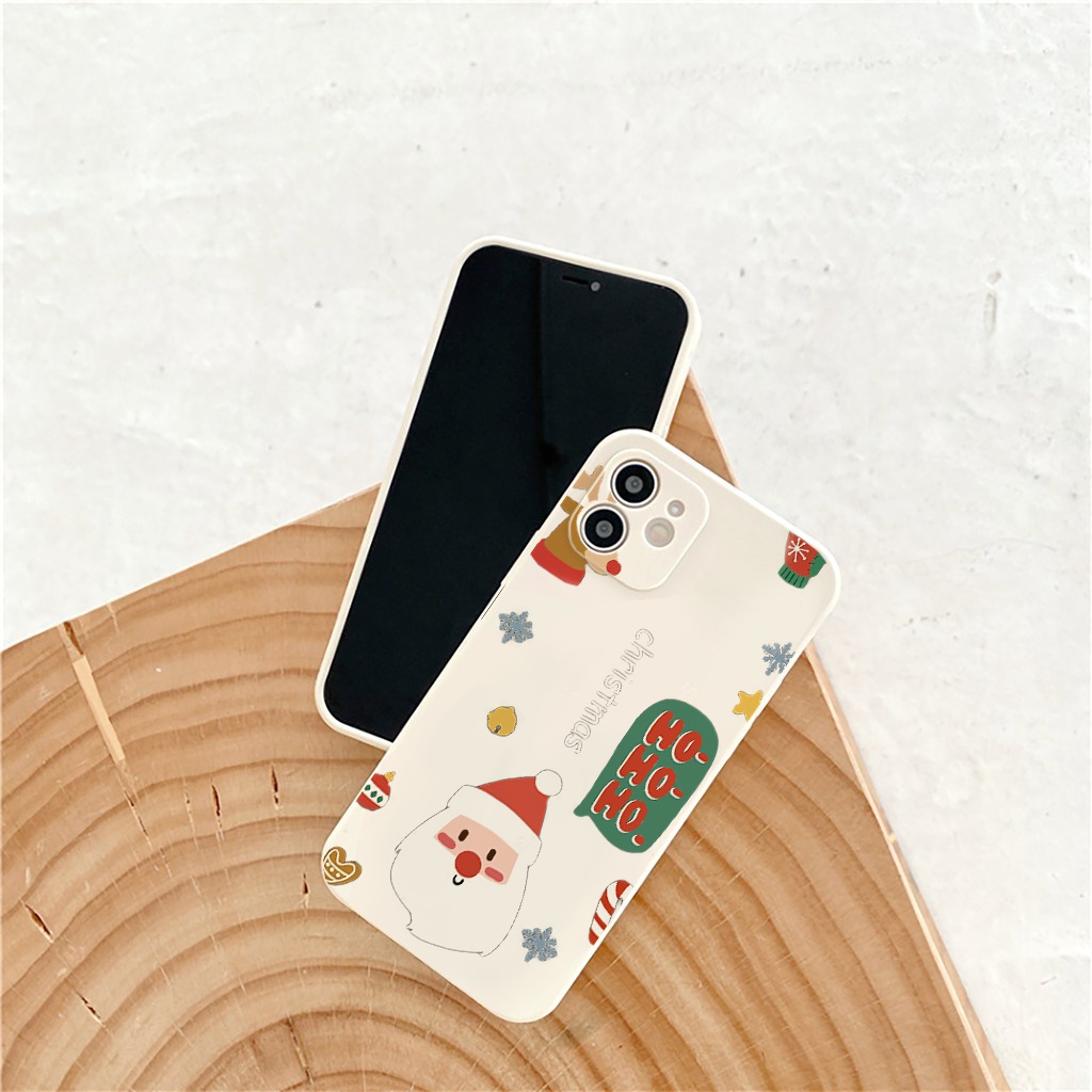 Ốp lưng iphone cạnh vuông Merry Christmas giáng sinh 6/6plus/6s/6splus/7/7plus/8/8plus/x/xr/xs/11/12/pro/max/plus e110